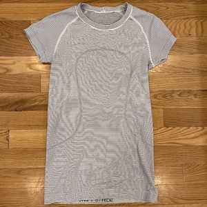 Lululemon striped running short sleeve shirt